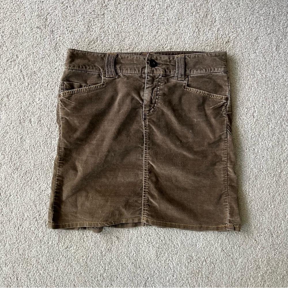 American Eagle Brown Corduroy‎ Mini Skirt